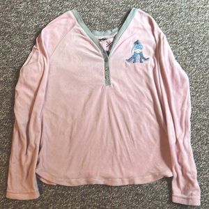 Pink soft eeore pj top comfy